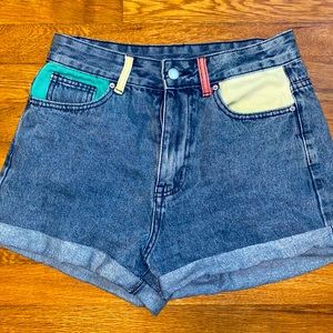 Shein Color Block Shorts